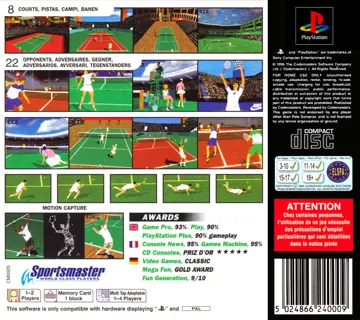 Sampras Extreme Tennis (JP) box cover back